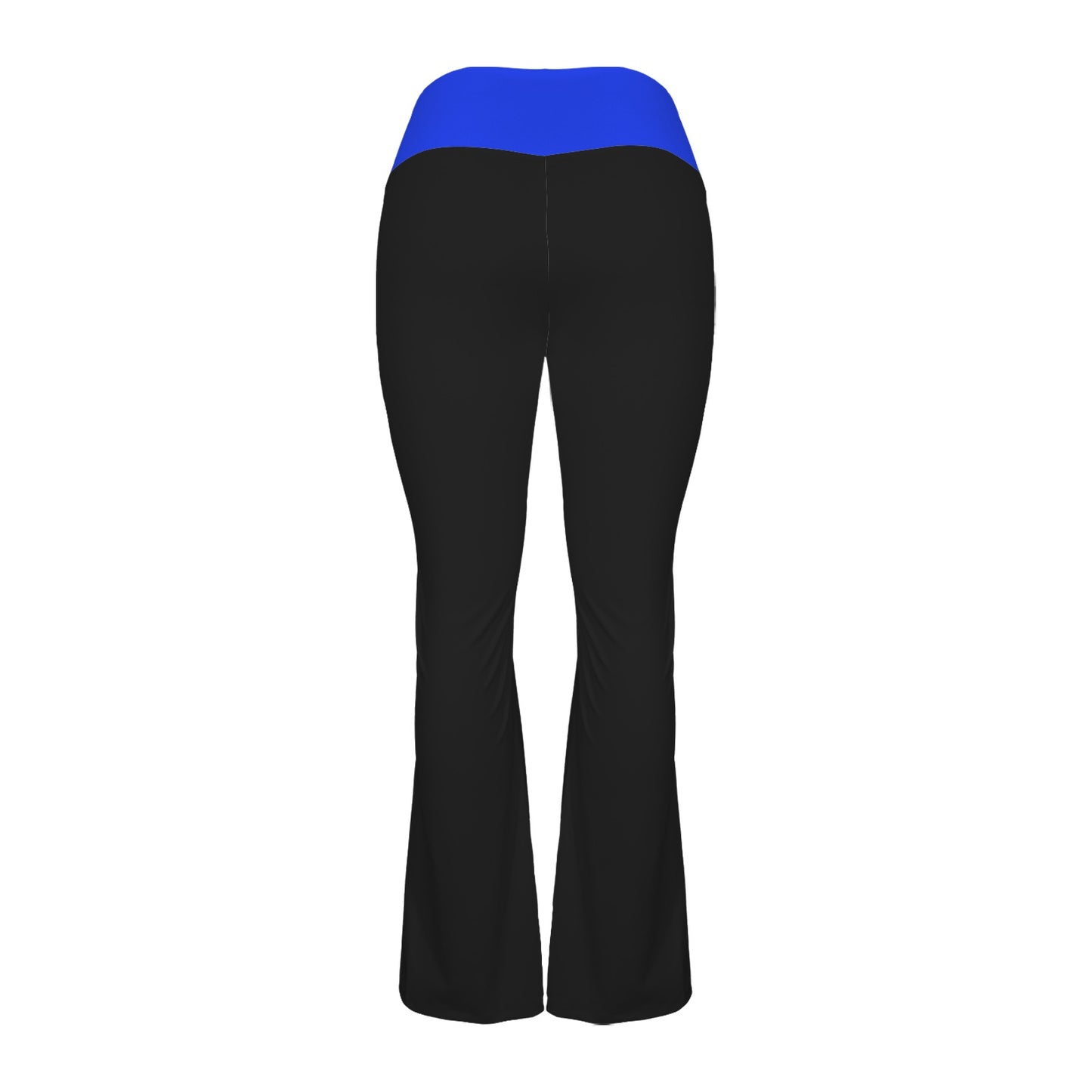 Thin Blue Line Flag Inspired Women's V-Crossover High Waisted Flare Leggings