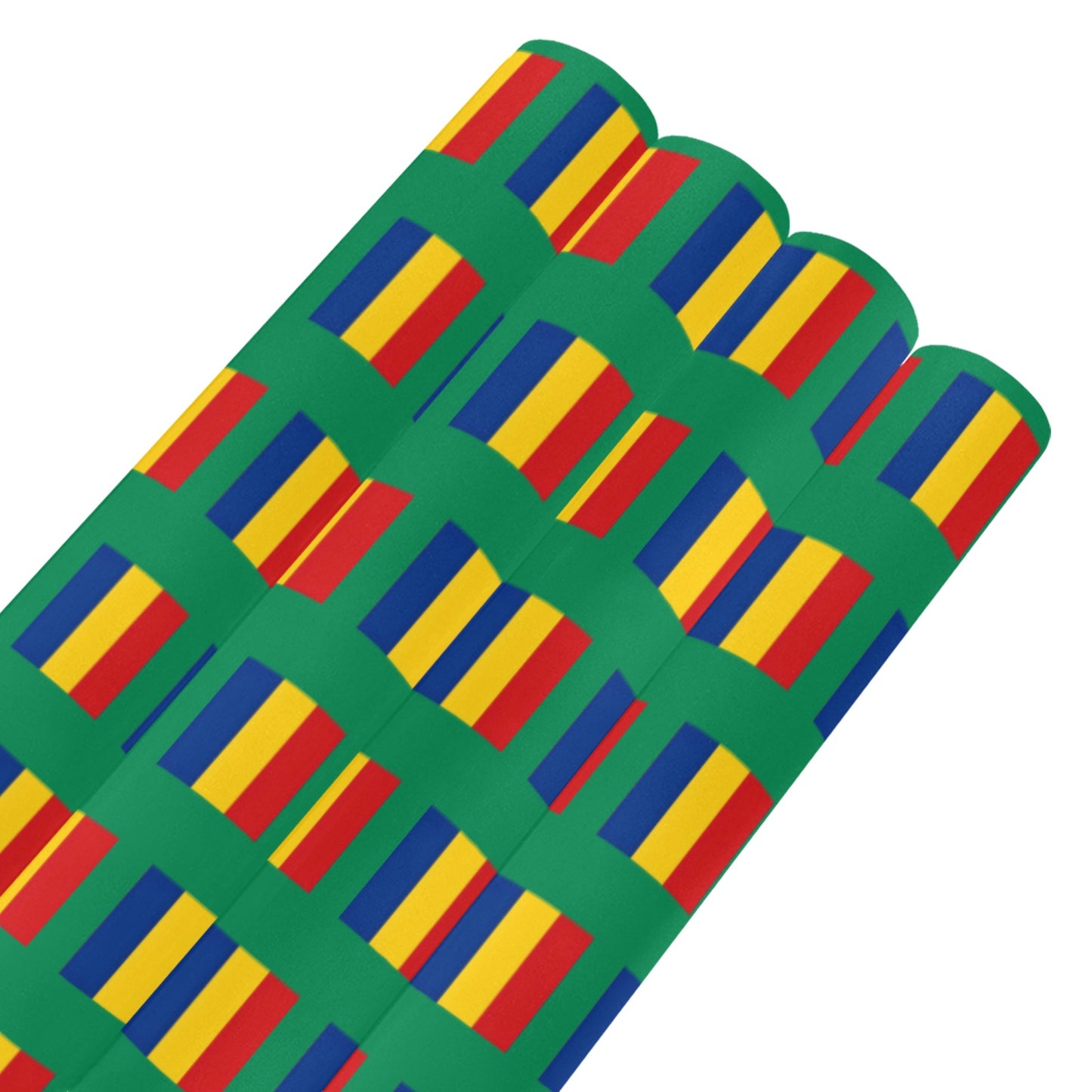 Romania Flag Inspired Custom Gift Wrapping Paper 58"x 22.5" (4 Rolls)