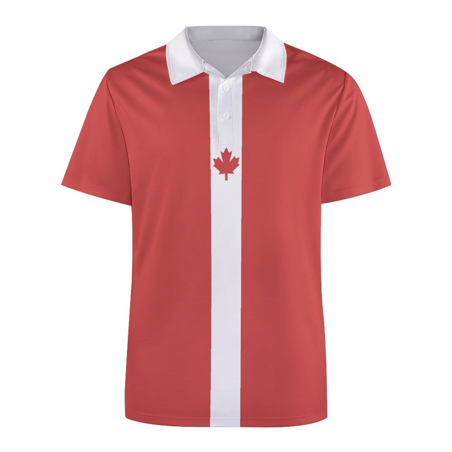 Canada Flag Inspired Women's Straight Fit Polo Shirt