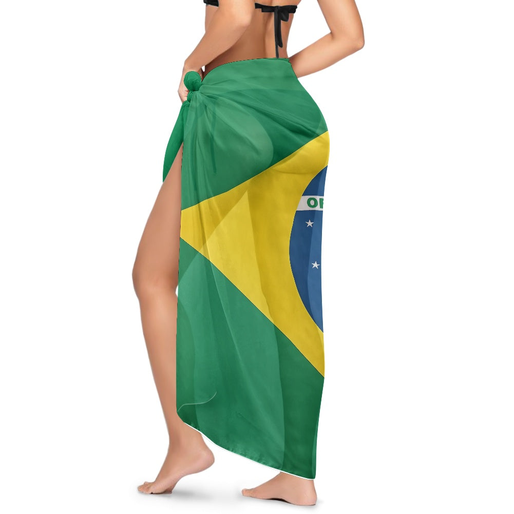 Brazil Flag Inspired Bikini Cover-Up