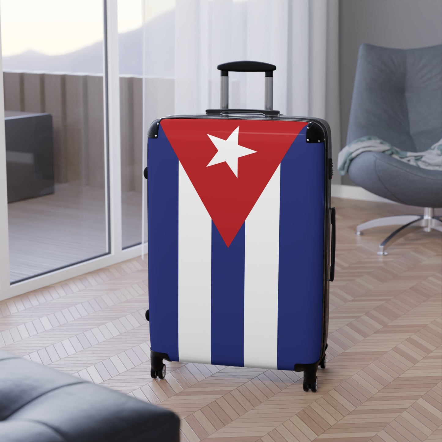 Cuba Flag Inspired Suitcase
