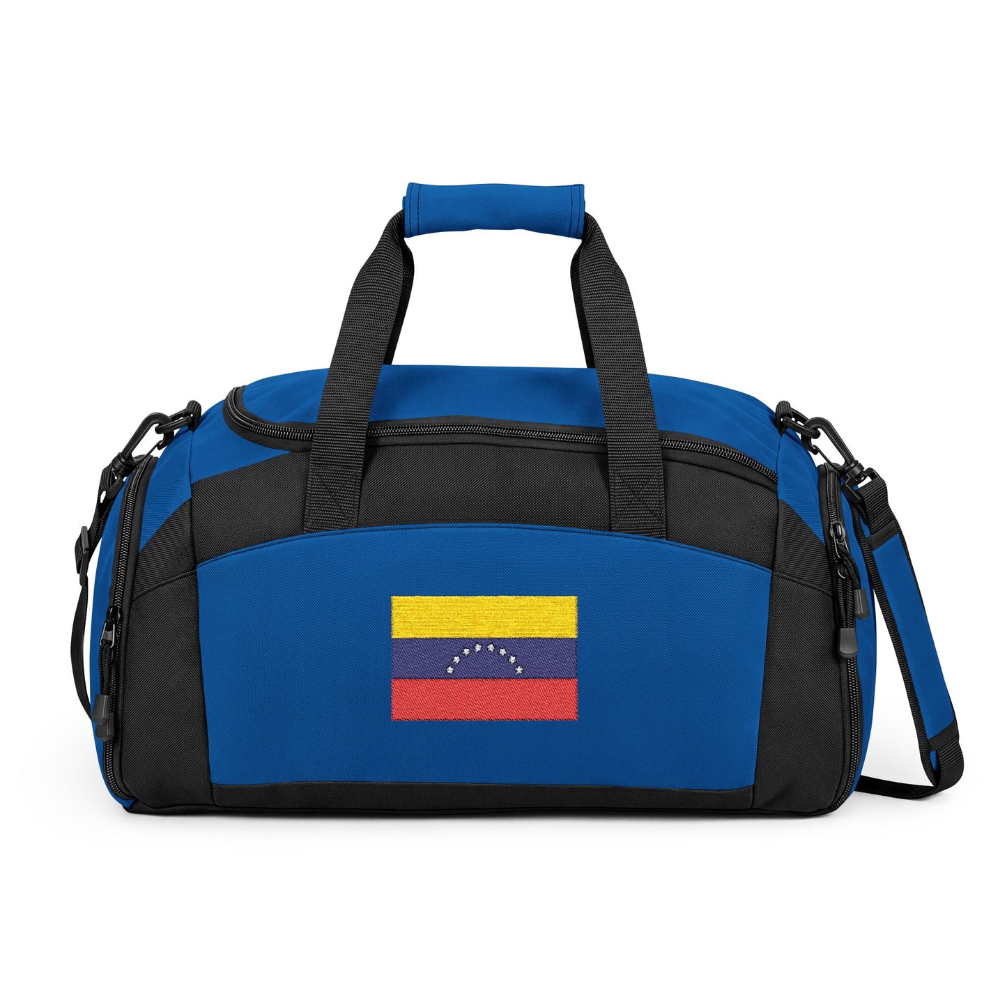 Venezuela Flag Gym Bag — Black Duffle with Embroidered Venezuela Flag