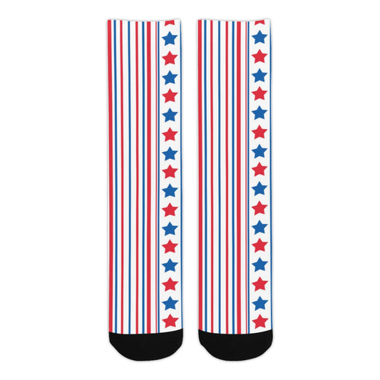 USA/American Flag Socks Stars & Stripes Pattern Crew Socks | Ships from USA