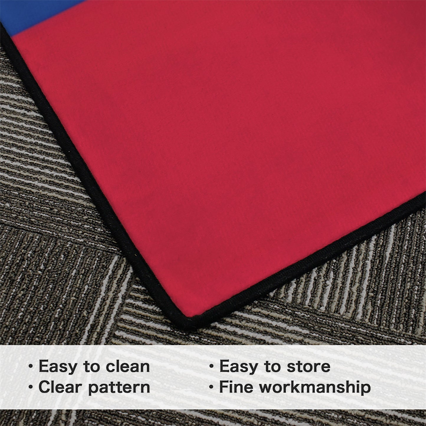 Colombia Flag Inspired 84x60 Inch Area Rug with Black Binding (Made in the USA)