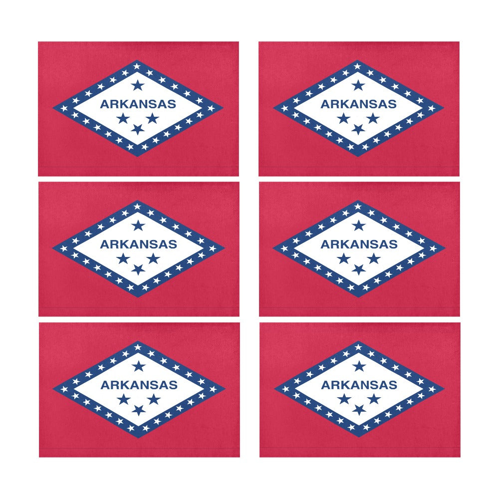Arkansas  Flag Placemats 12" x 18" (Set of 6)