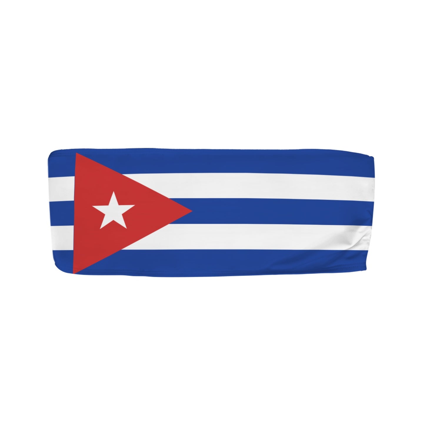 Cuba Flag Inspired Bandeau Tube Bikini Top