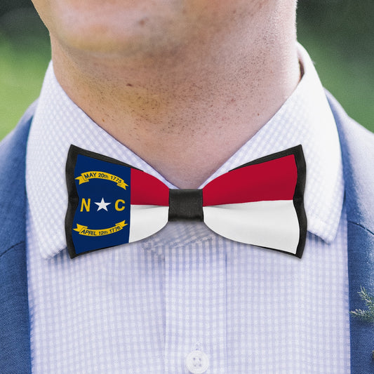 North Carolina Flag Inspired Bow Tie – Look Refined, Be State-Aligned