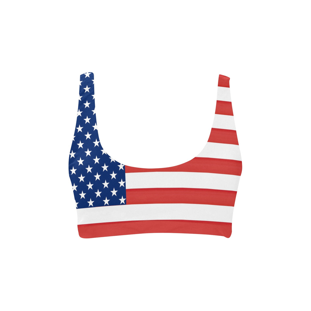USA American Flag Inspired Style-4 Sport Bikini Top