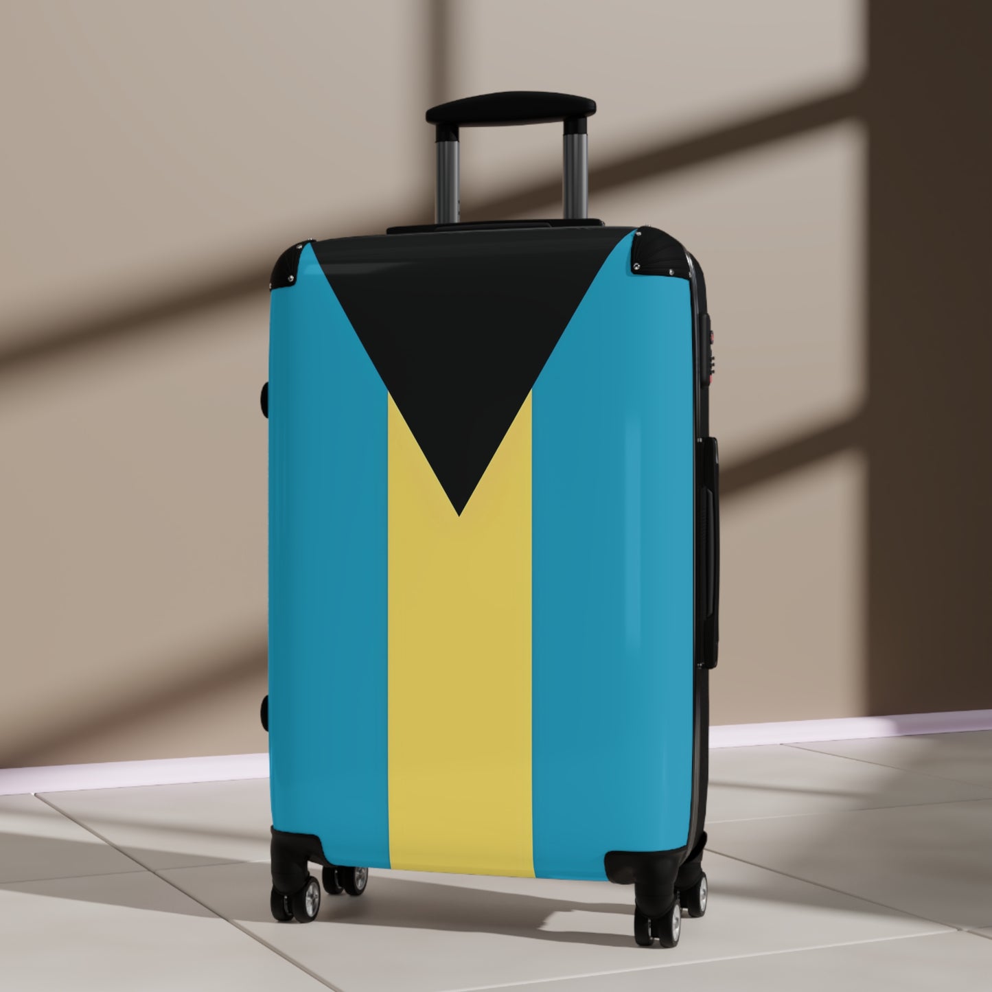 Bahamas Flag Inspired Suitcase