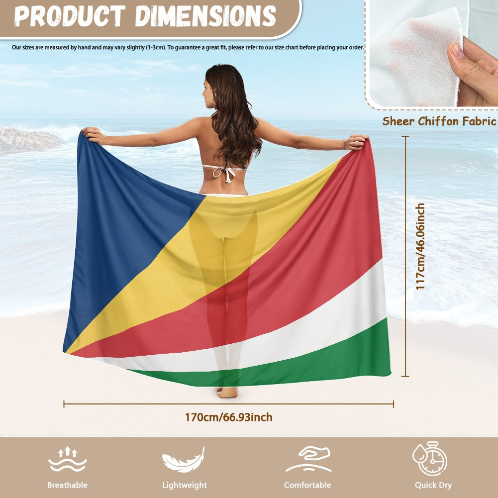 Seychelles Flag Inspired Bikini Cover-Up