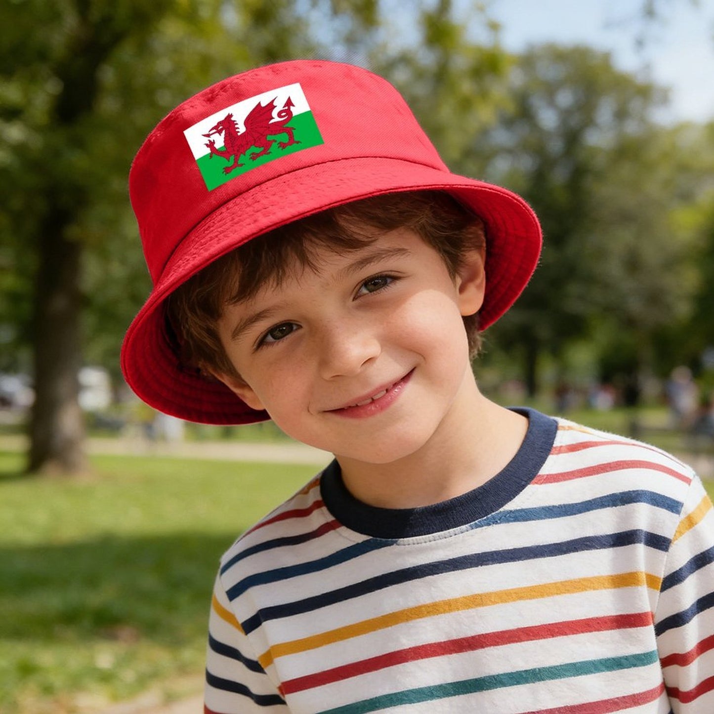 Wales Flag Inspired Kids’ Bucket Hat | Ships from USA