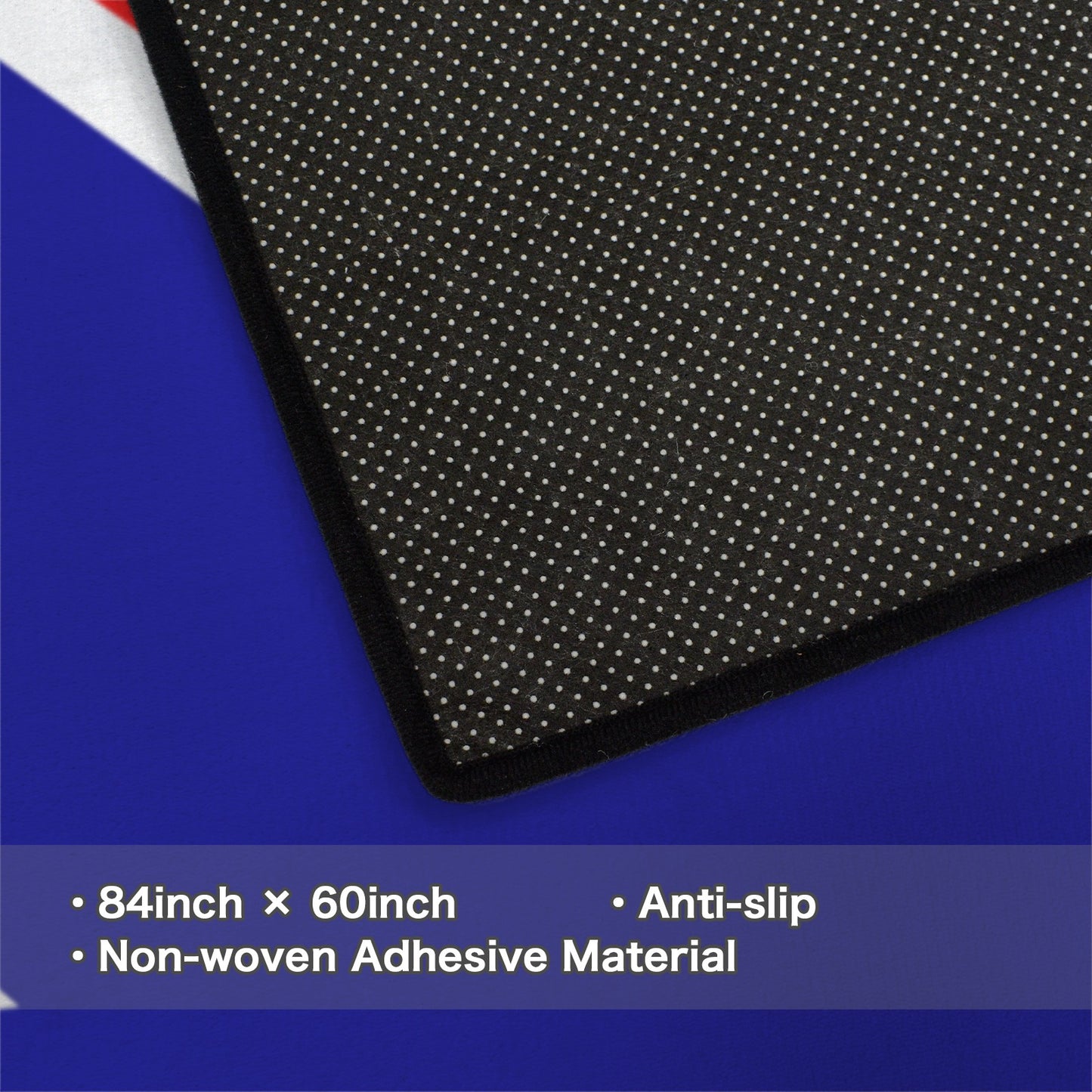 Australia Flag Inspired 84x60 Inch Area Rug with Black Binding (Made in the USA)