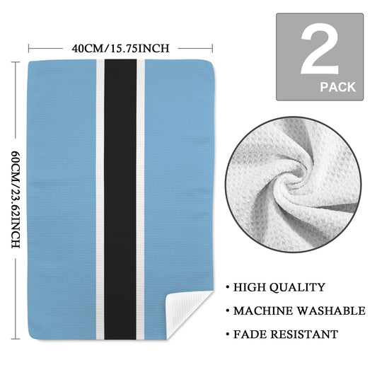 Botswana Flag Inspired Kitchen Towel 40X60cm (Pack of 2) | Printed In the USA