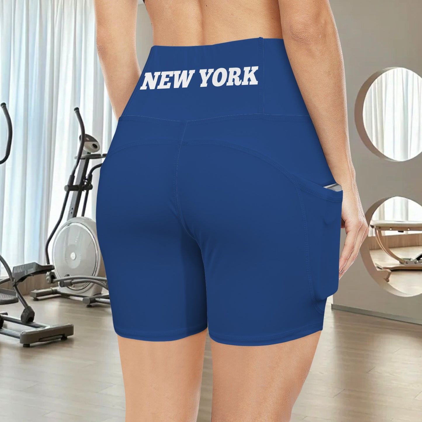 New York Flag Pocket Yoga Active Shorts