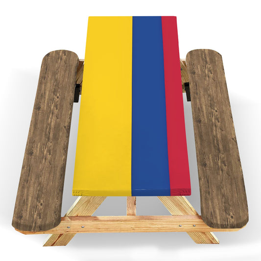 Colombia Flag Picnic Table Cover (72" x 30") (Made in the USA)