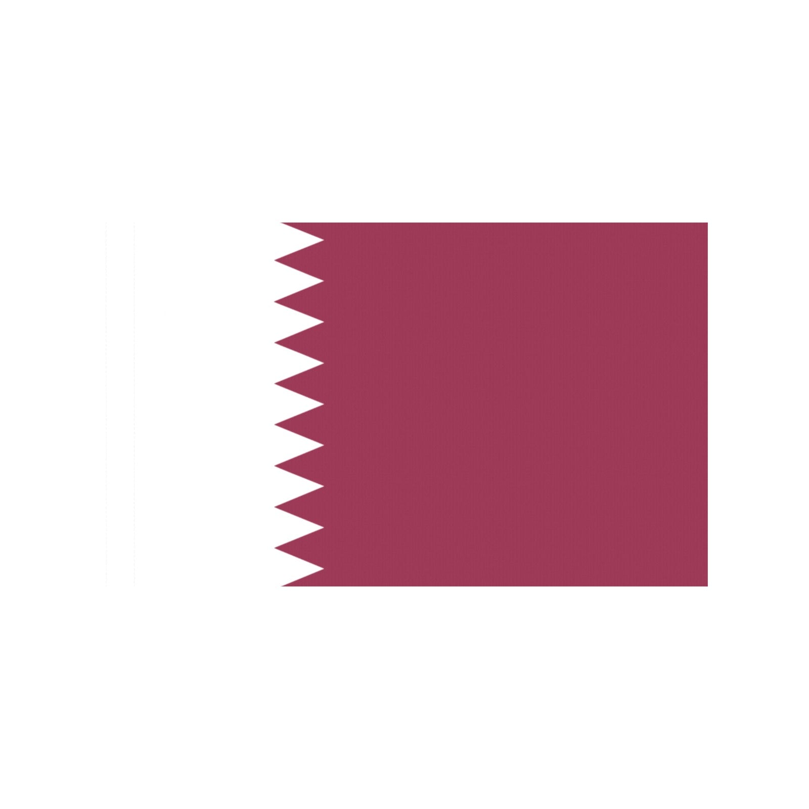 Luv My Flag's Qatar flag poster with maroon serrated design.