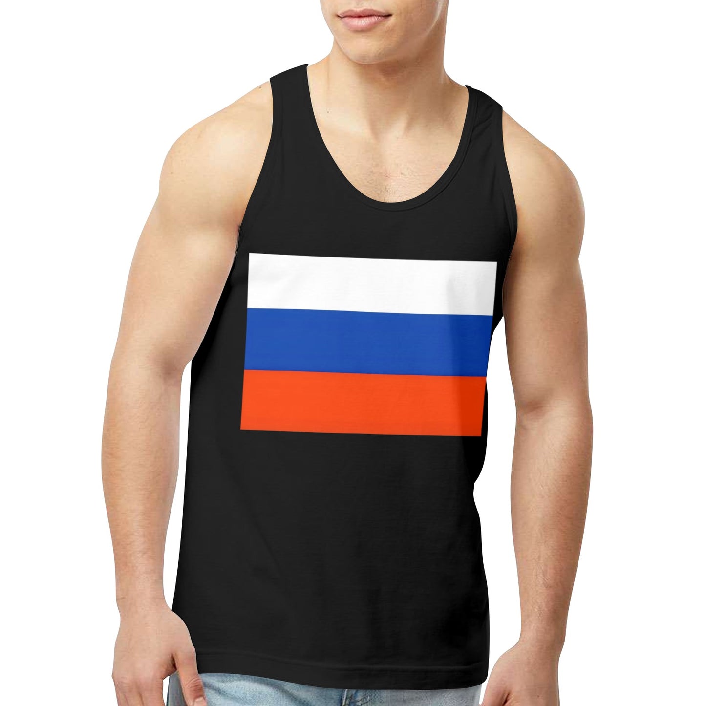 Russia Flag Men's Tank Top (Front Printing) | Ships from USA