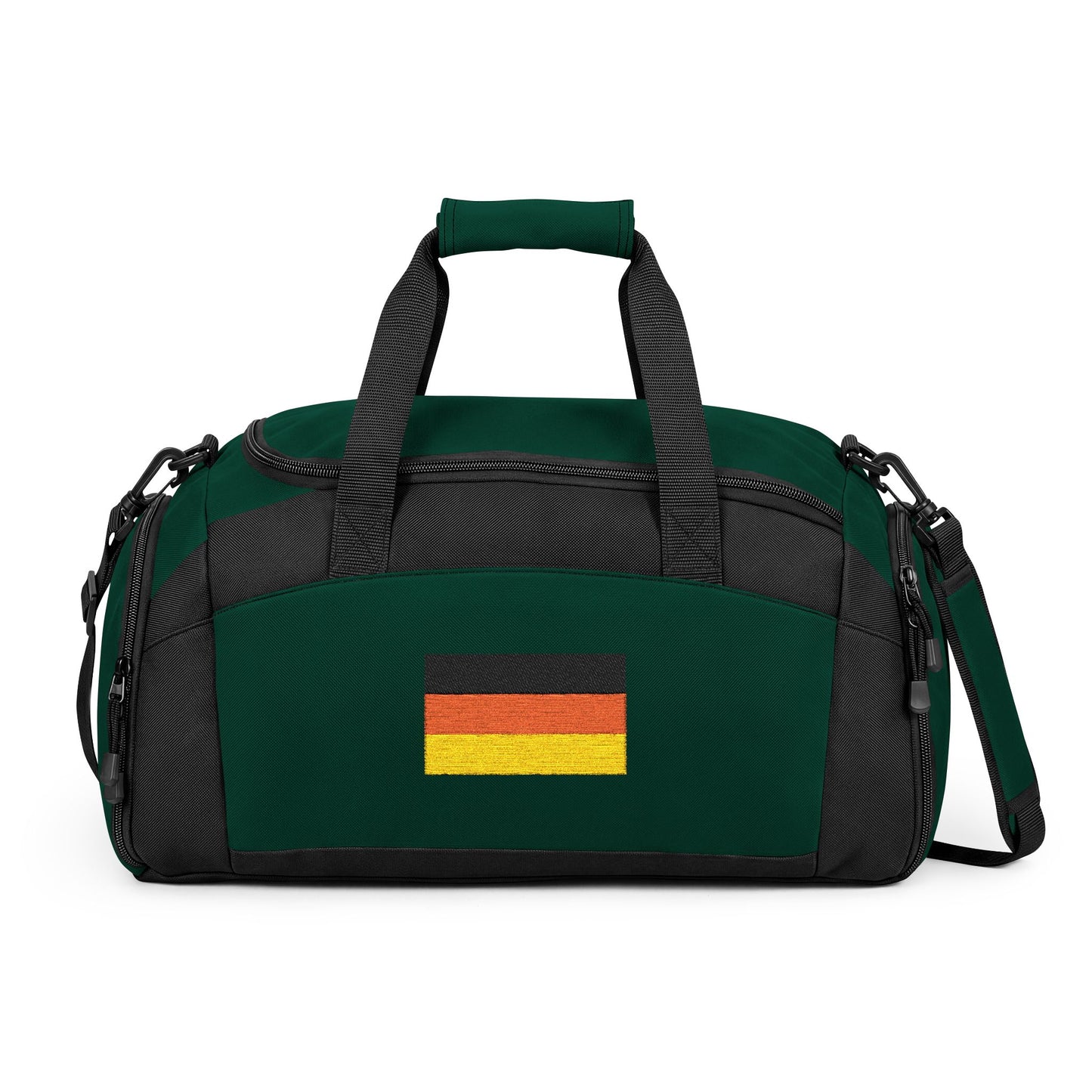 Germany Flag Gym Bag — Black Duffle with Embroidered Germany Flag