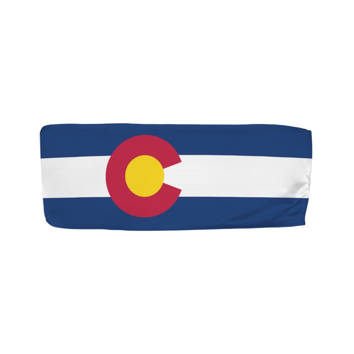 Colorado Flag Inspired Bandeau Tube Bikini Top