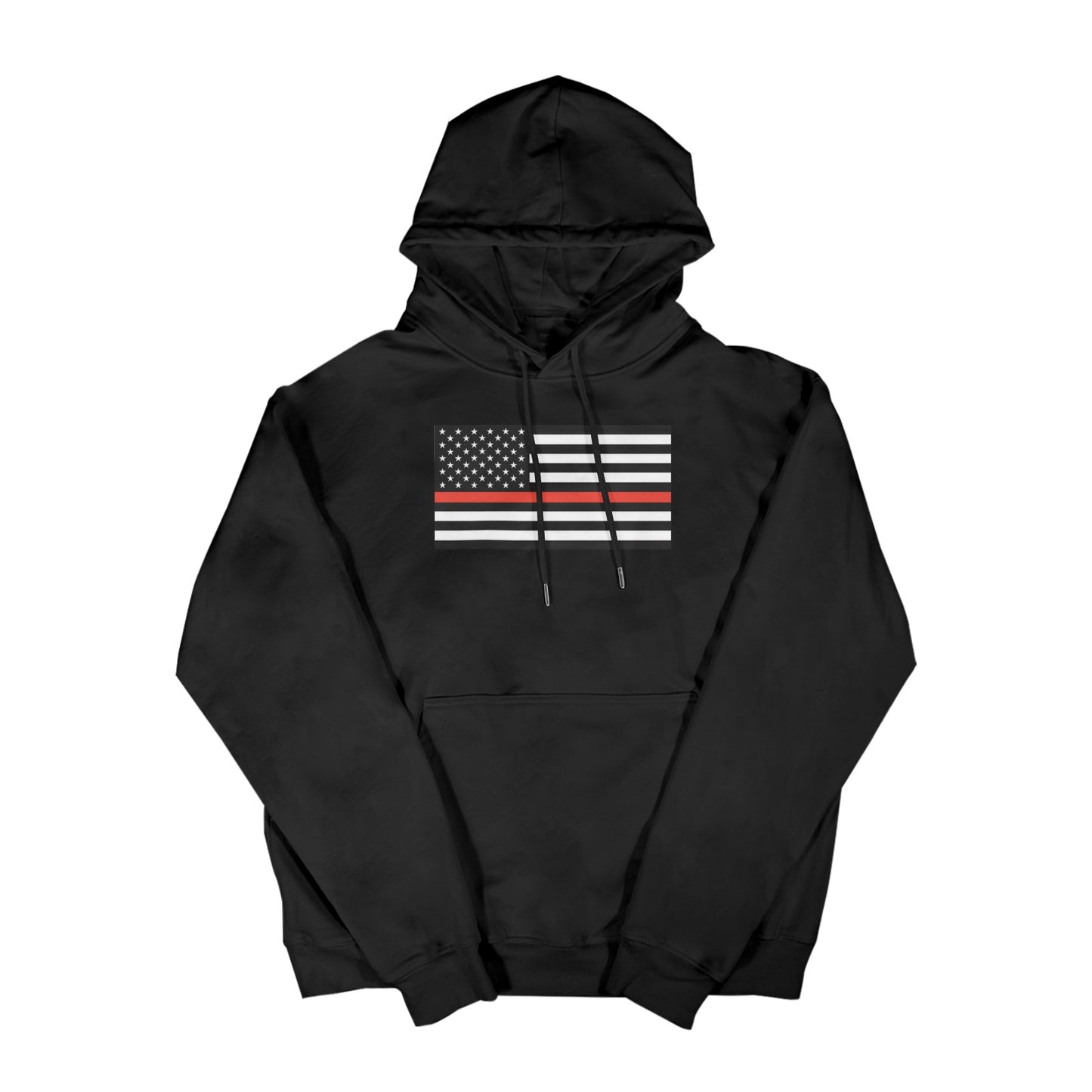 Thin Red Line Flag Inspired Men's Hoodie (Made in the USA)