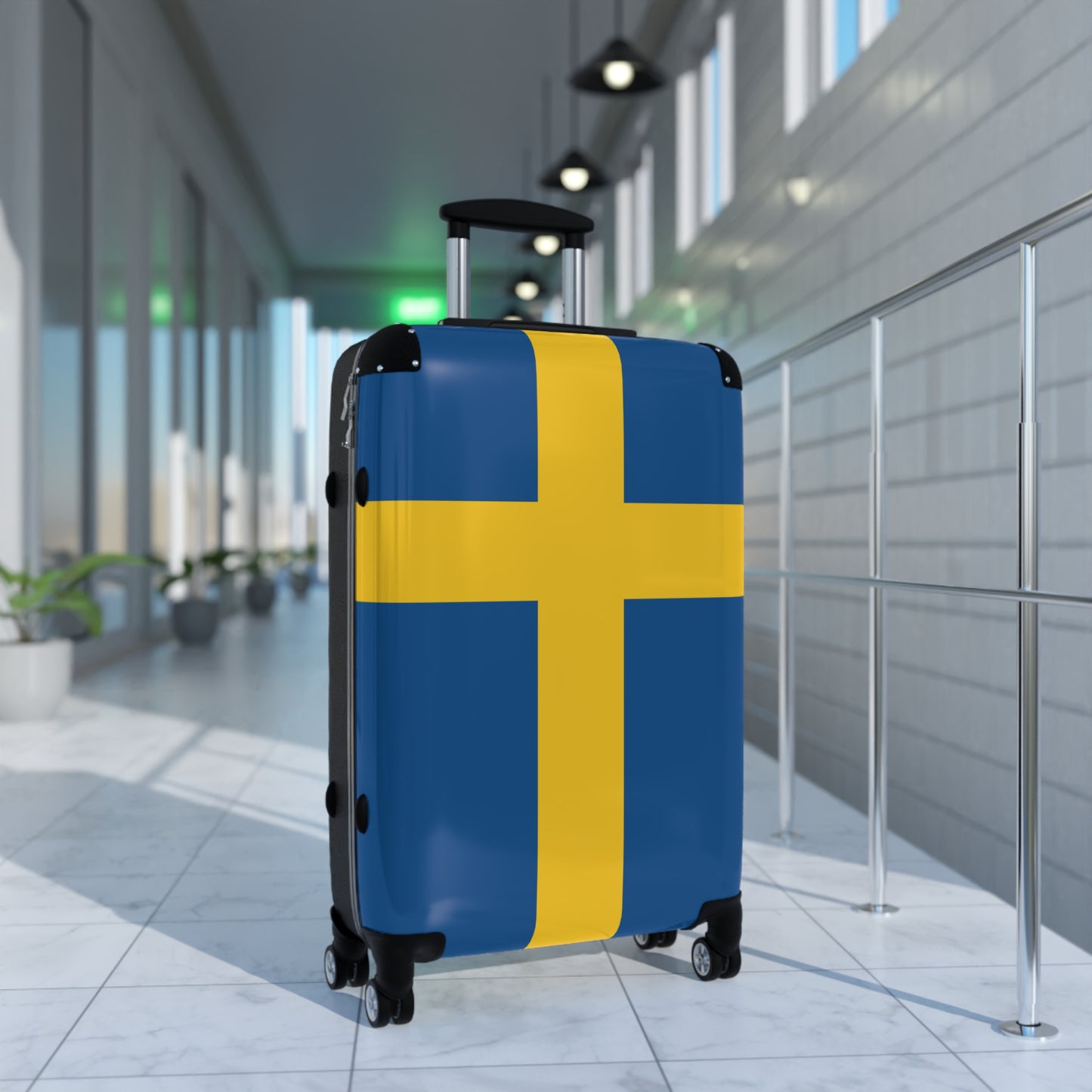 Sweden Flag Inspired Suitcase