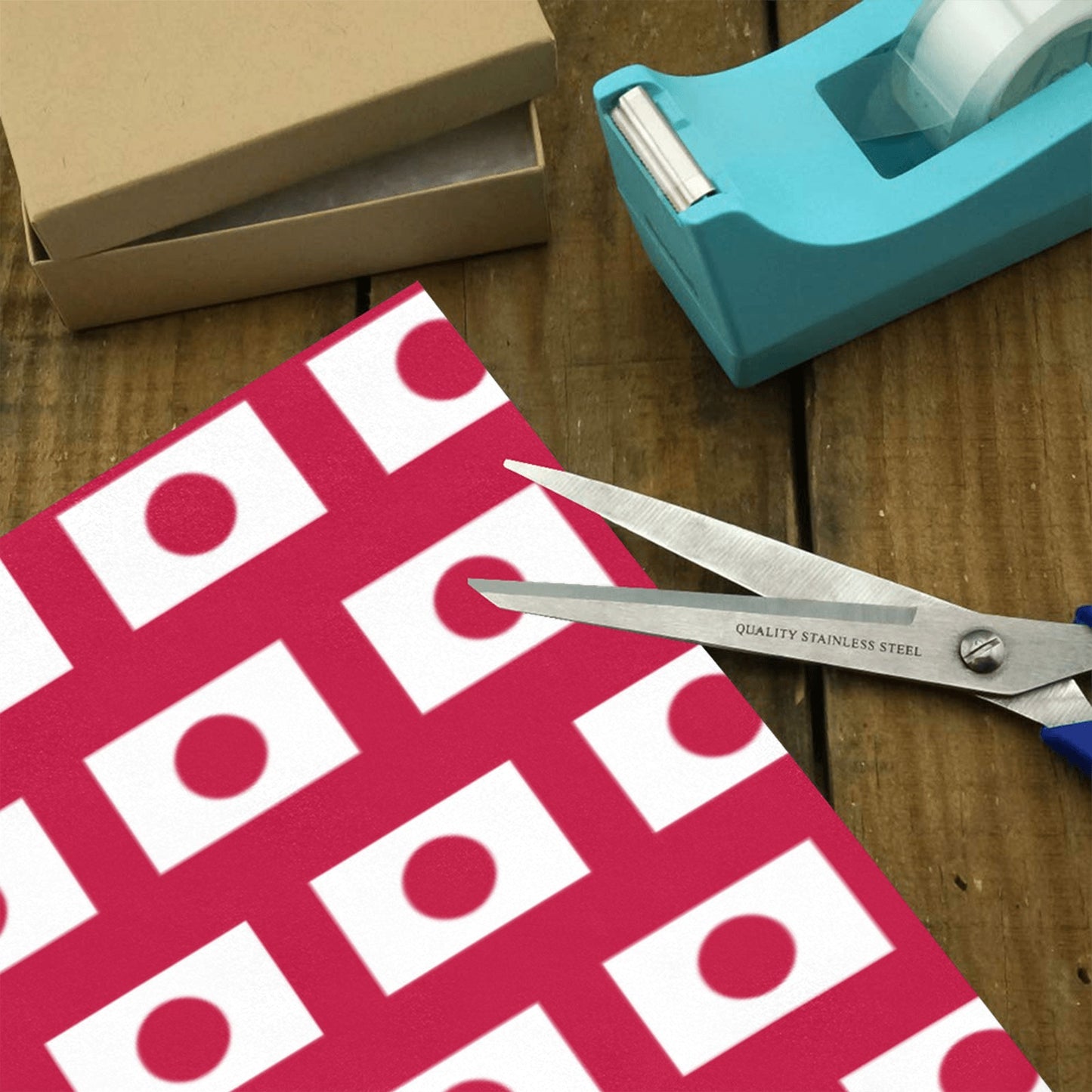 Japan Flag Custom Gift Wrapping Paper 58"x 22.5" (4 Rolls)