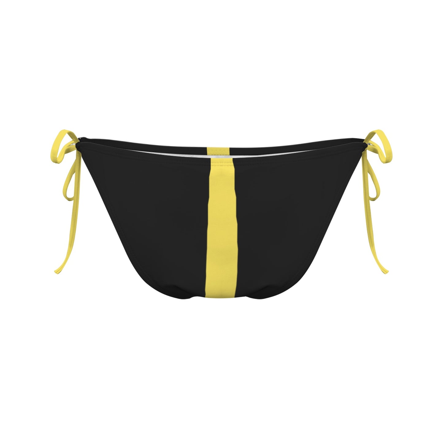 Thin Gold Line Flag Inspired Style-2 Side-Tie Bikini Bottom