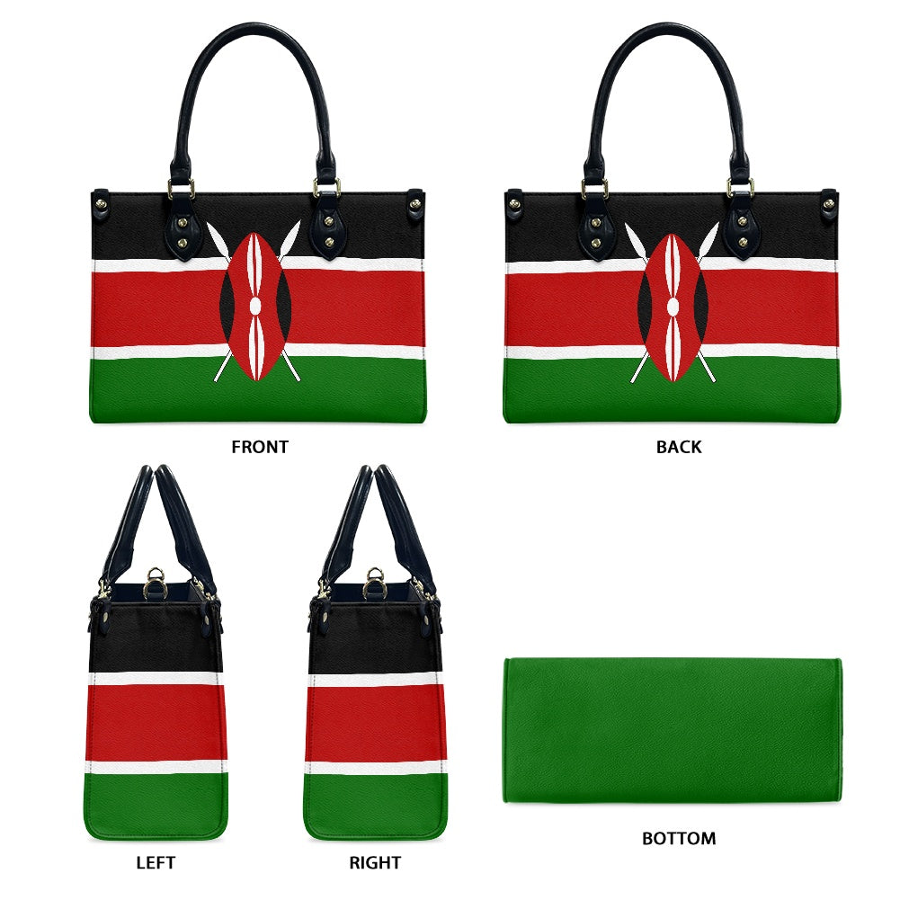 Kenya Flag Bag With Swag – PU Leather Shoulder Purse That Pops - Luv My Flag
