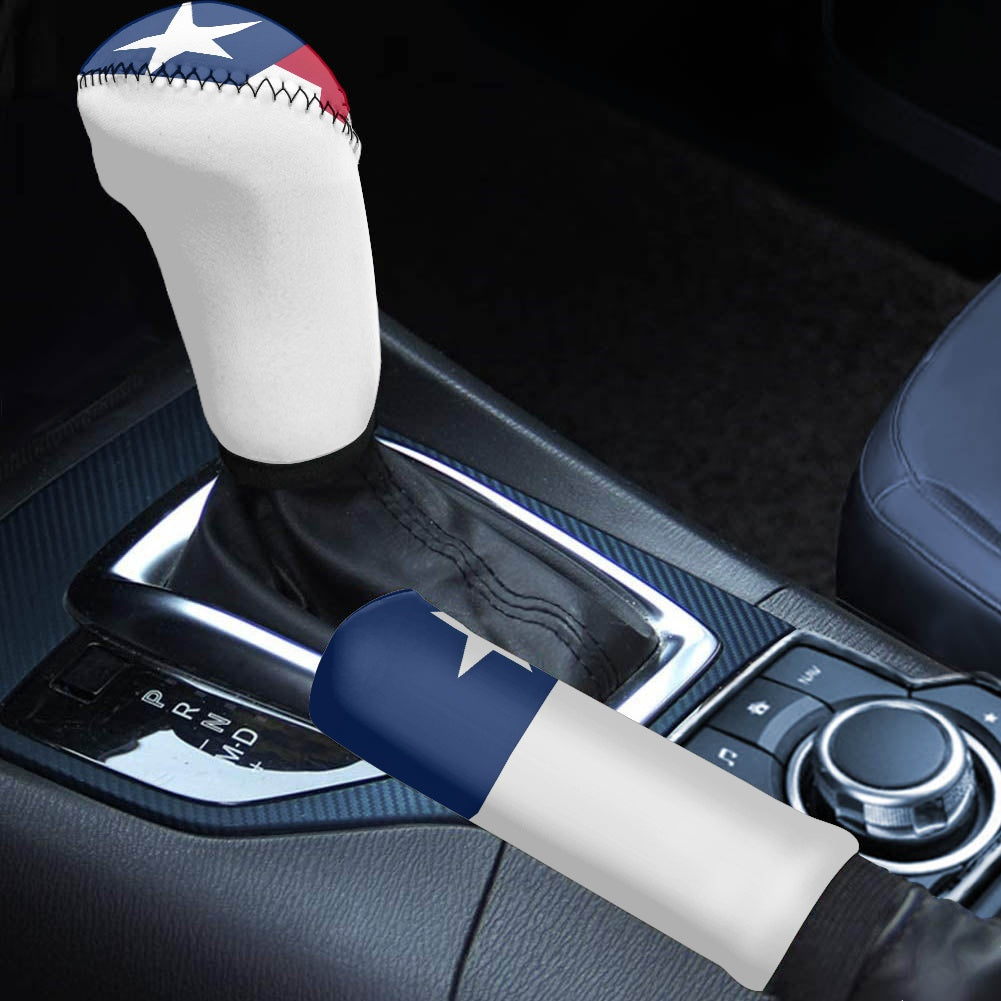 Texas Flag Inspired Gear Lever Cover+Hand Brake Cover