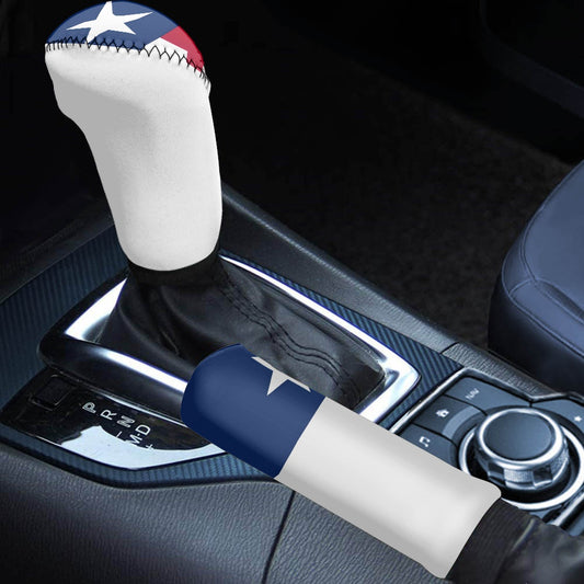 Texas Flag Inspired Gear Lever Cover+Hand Brake Cover