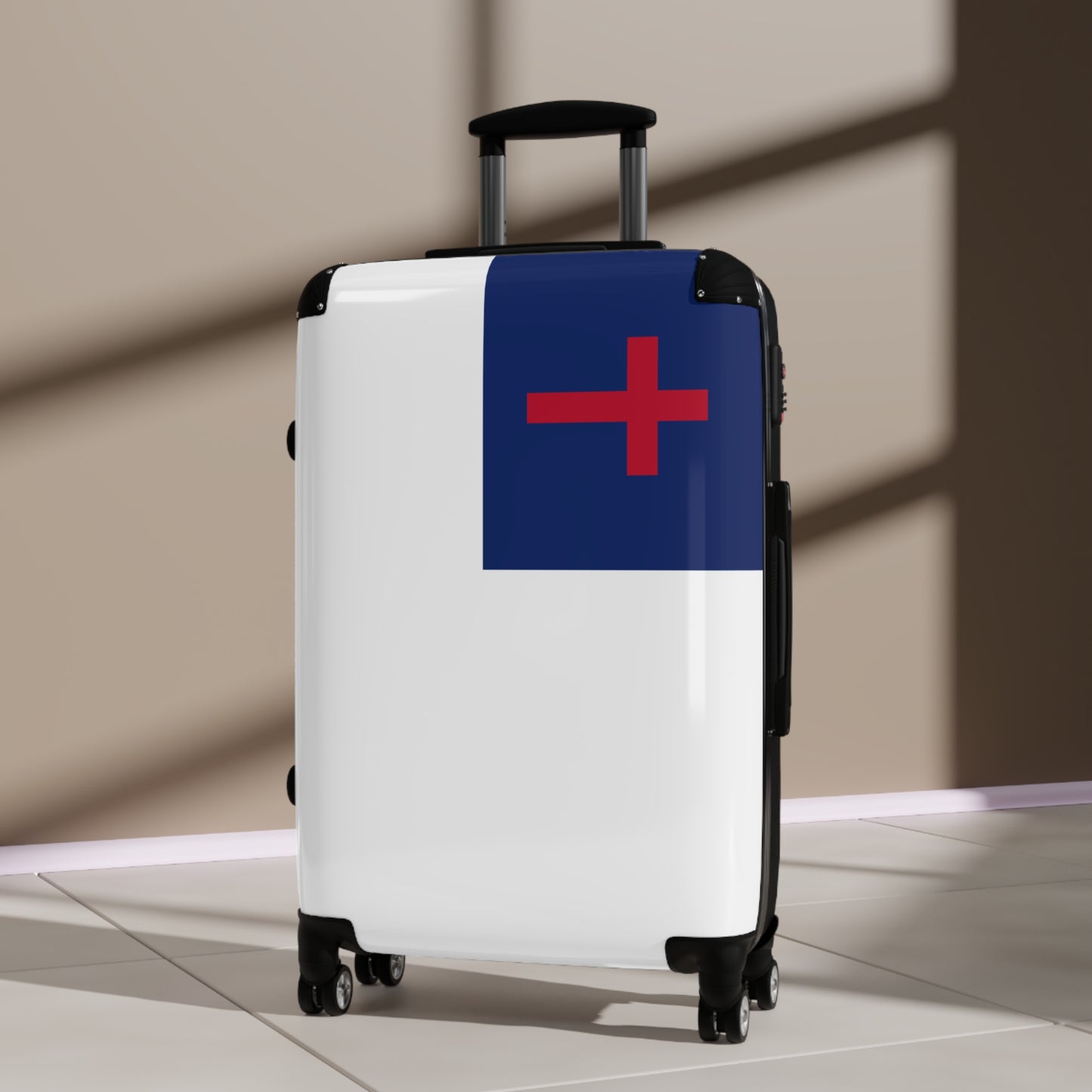 Christian Flag Inspired Suitcase
