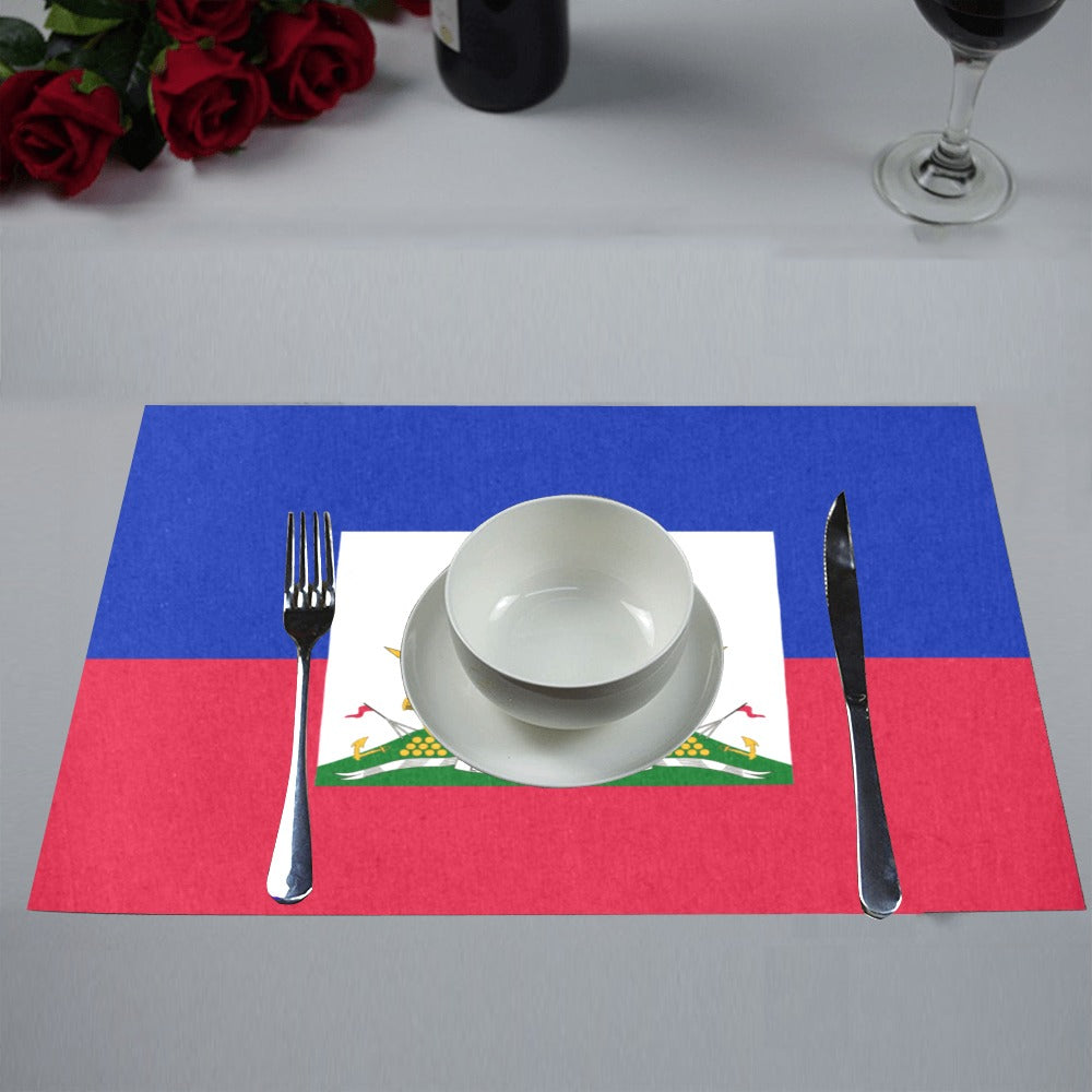 Haiti Flag Placemats 12" x 18" (Set of 6)