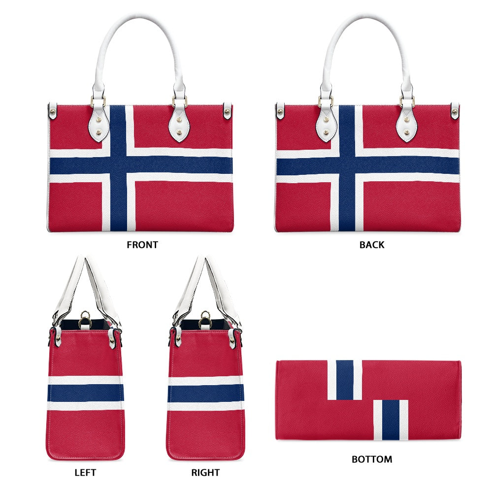 Norway Flag Bag With Bold Display – PU Leather Purse for Everyday - Luv My Flag