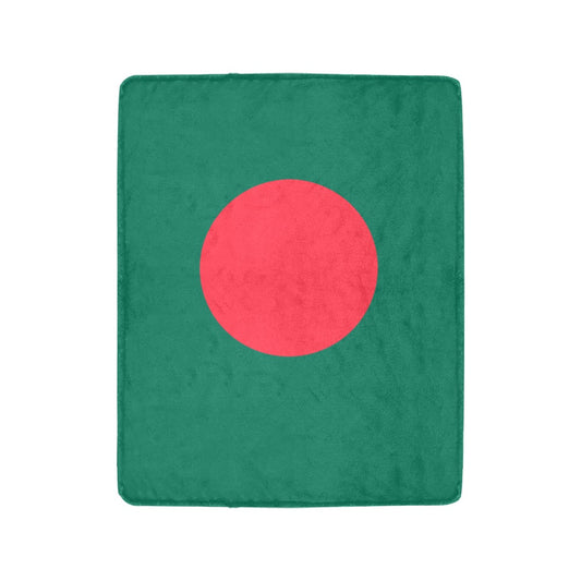 Luv My Flag blanket featuring Bangladesh flag design, rectangular shape.