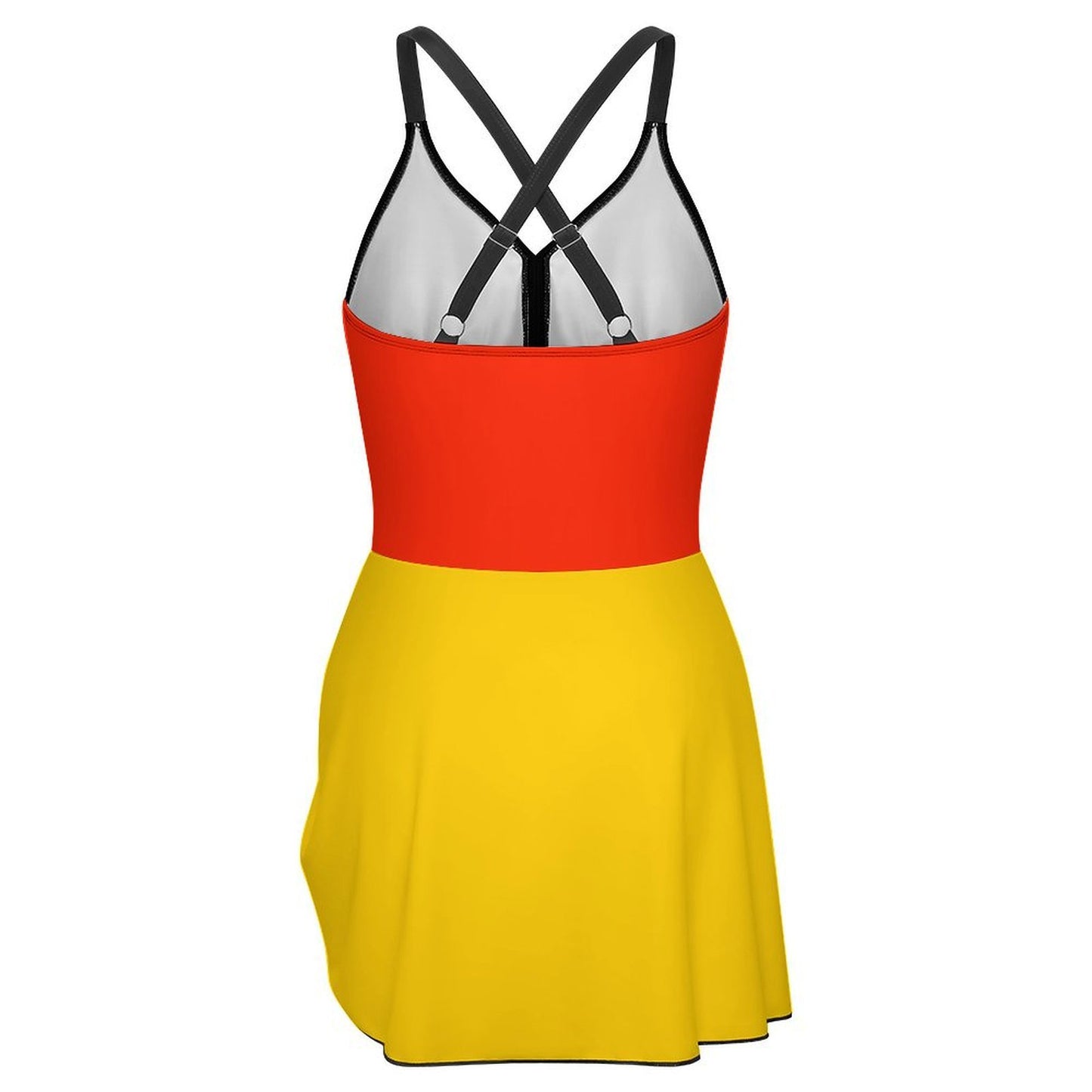 Germany Flag Inspired Women's Hem Tie One-piece Swimsuit