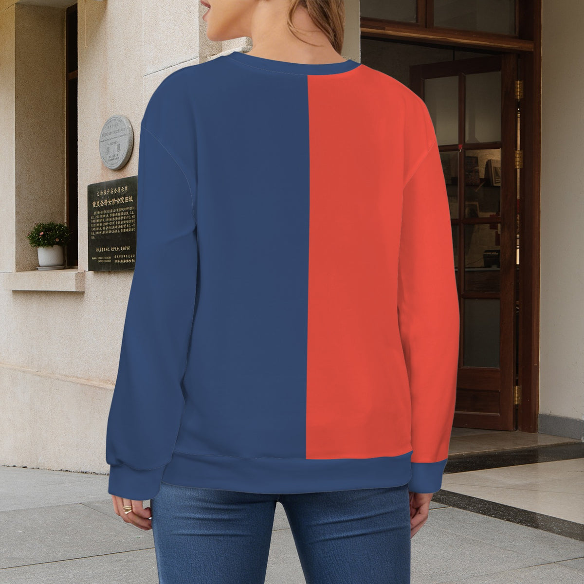 Tennessee Flag Inspired Women's Crew Neck Sweater Printed in the USA