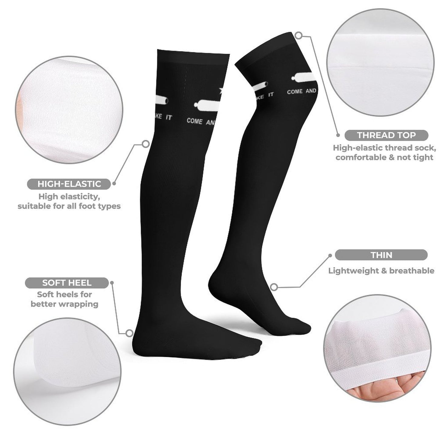 Come and Take It Flag Trendy Stockings(Long)