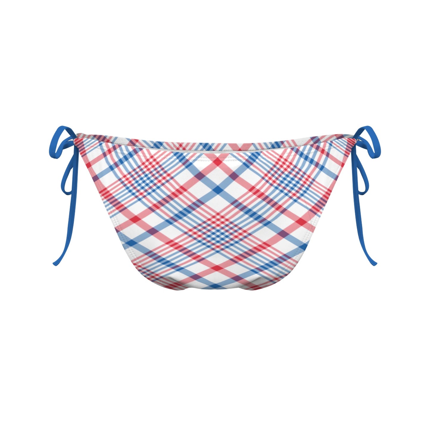 USA/American Flag Inspired Plaid Pattern Sexy Halter Bikini Bottom