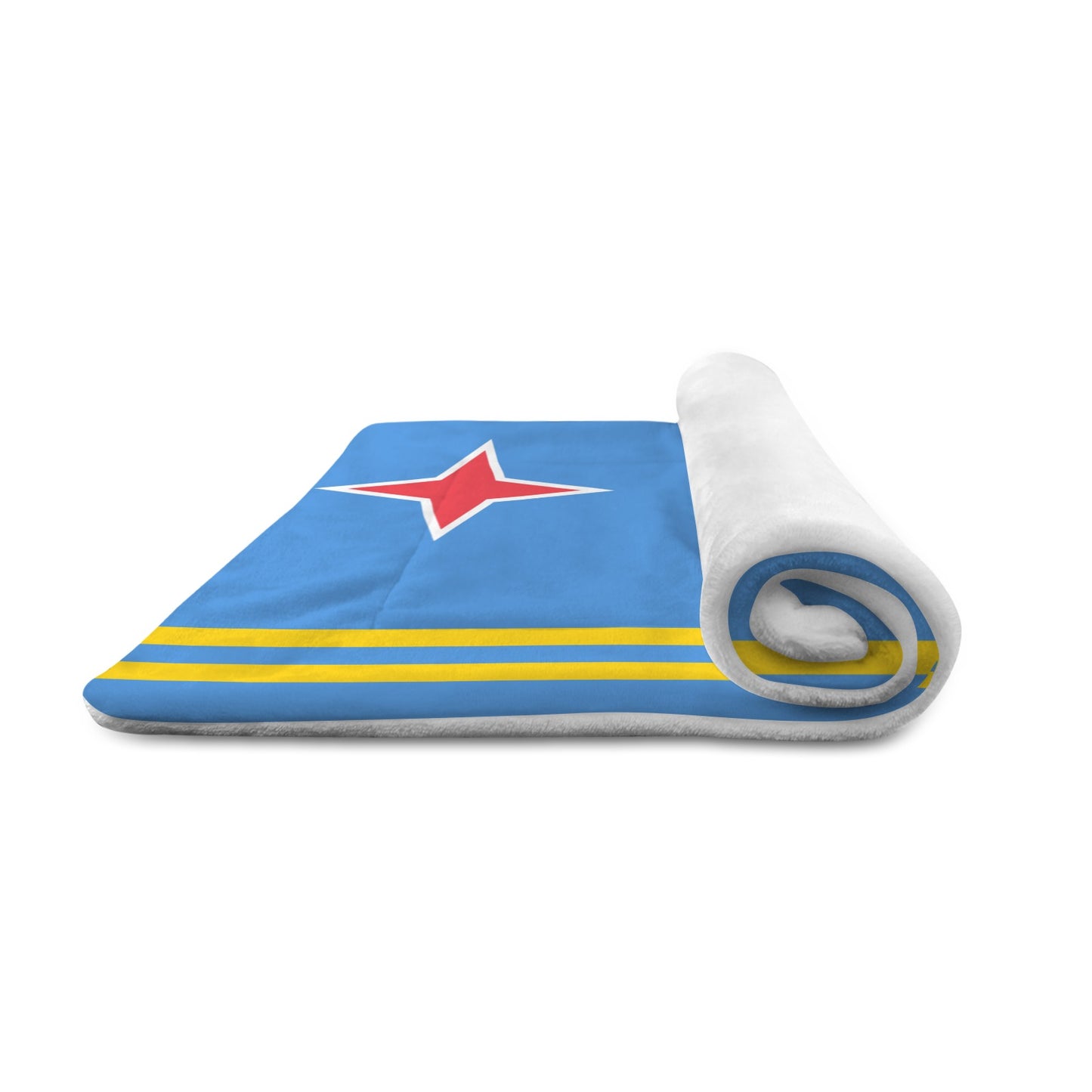 Aruba Flag Inspired Pet Mat 25x18inch (Made in the USA)
