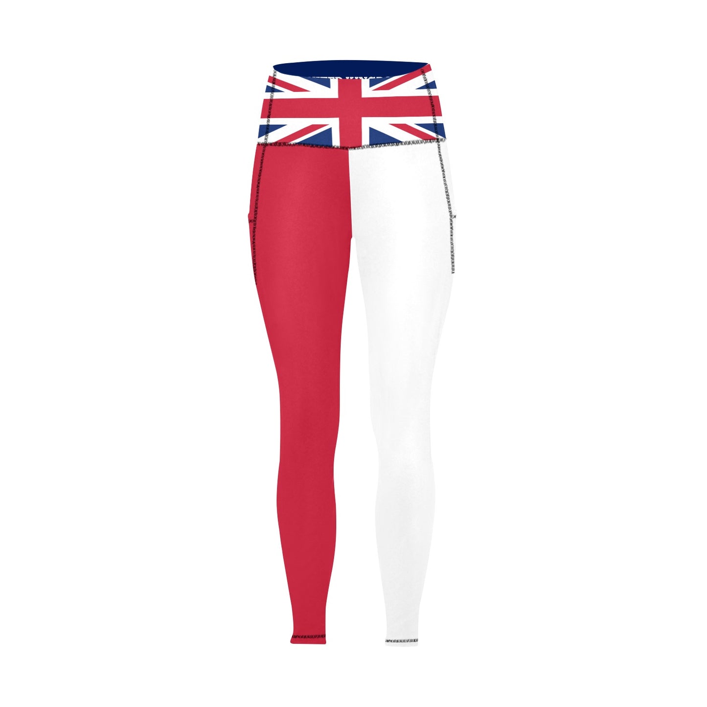 UK/Great Britain Flag Inspired Women's High Waist Leggings with Pockets