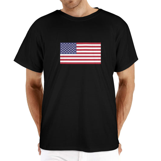 USA/American Flag Inspired Men's Heavy Cotton T-Shirt (Made in the USA)