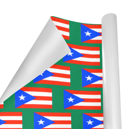 Puerto Rico Flag Custom Gift Wrapping Paper 58"x 22.5" (4 Rolls)