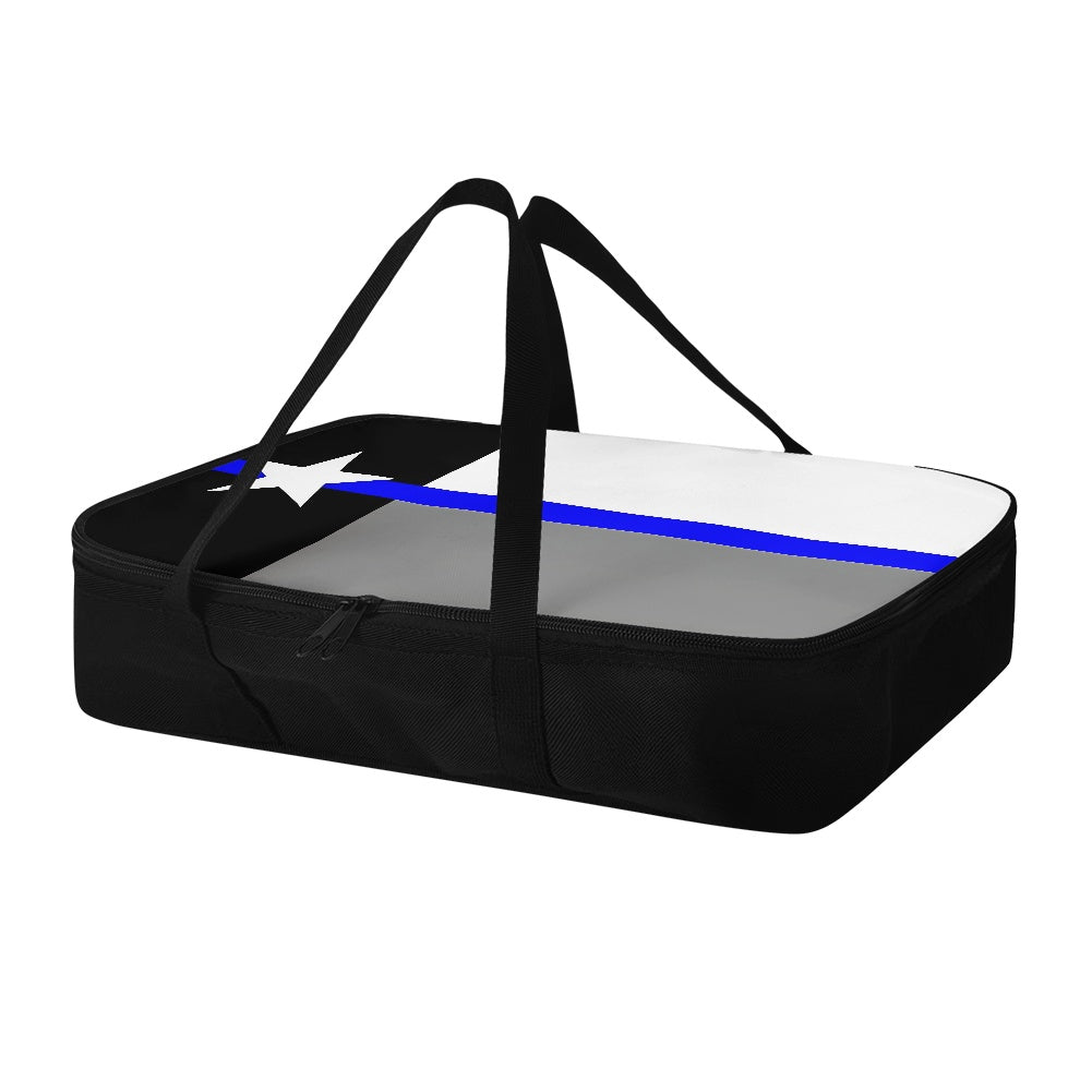 Thin Blue Line Texas Flag Inspired Insulated Casserole Carrier – Durable Hot & Cold Food Bag