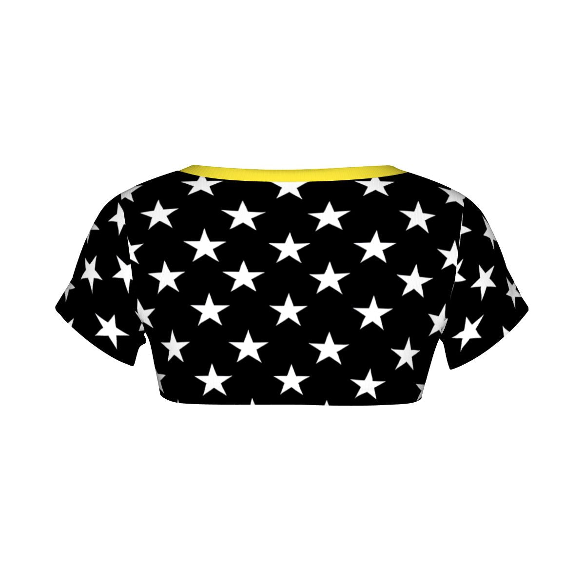 Thin Gold Line Flag Inspired Women's 1/2 Cut Short Sleeve T-Shirt