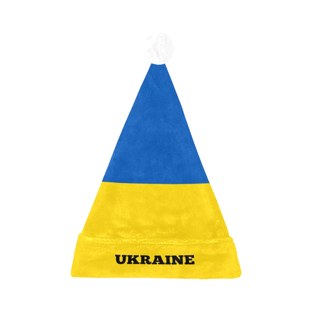 Ukraine Flag Christmas Santa Hat