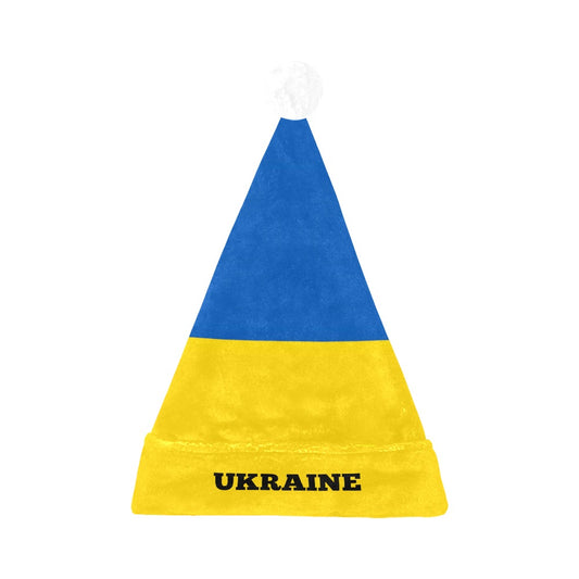 Ukraine Flag Christmas Santa Hat