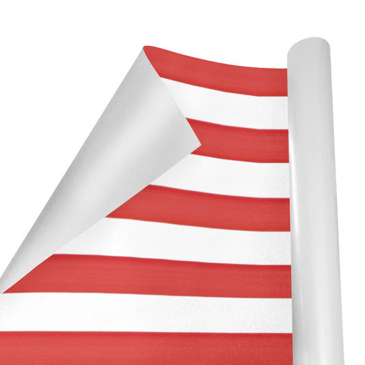 USA/American Flag Inspired Stripes Custom Gift Wrapping Paper 58"x 22.5" (4 Rolls)
