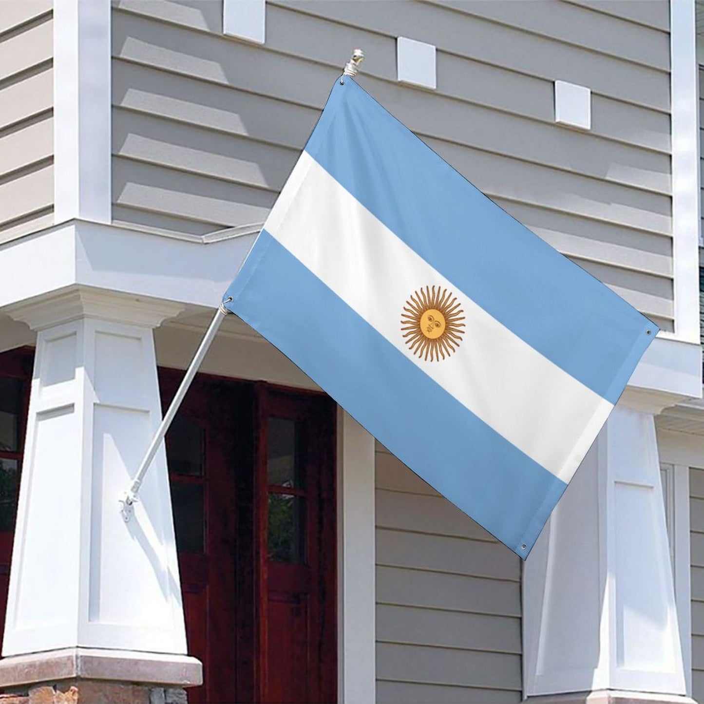 Argentina Flag Inspired Wall Mount Flag with Four Grommets (35x59 in)
