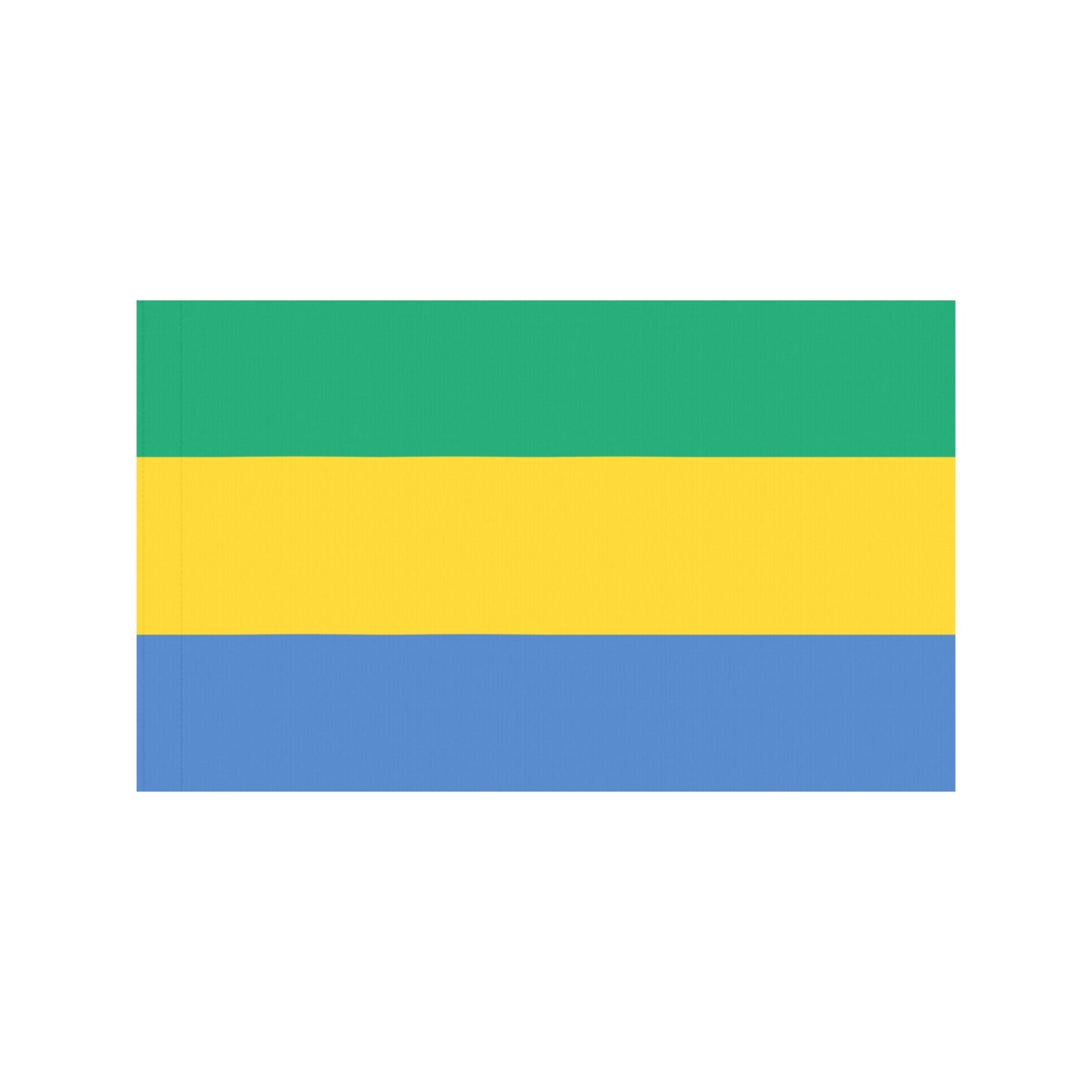[Luv My Flag] Gabon flag with green, yellow, blue stripes.