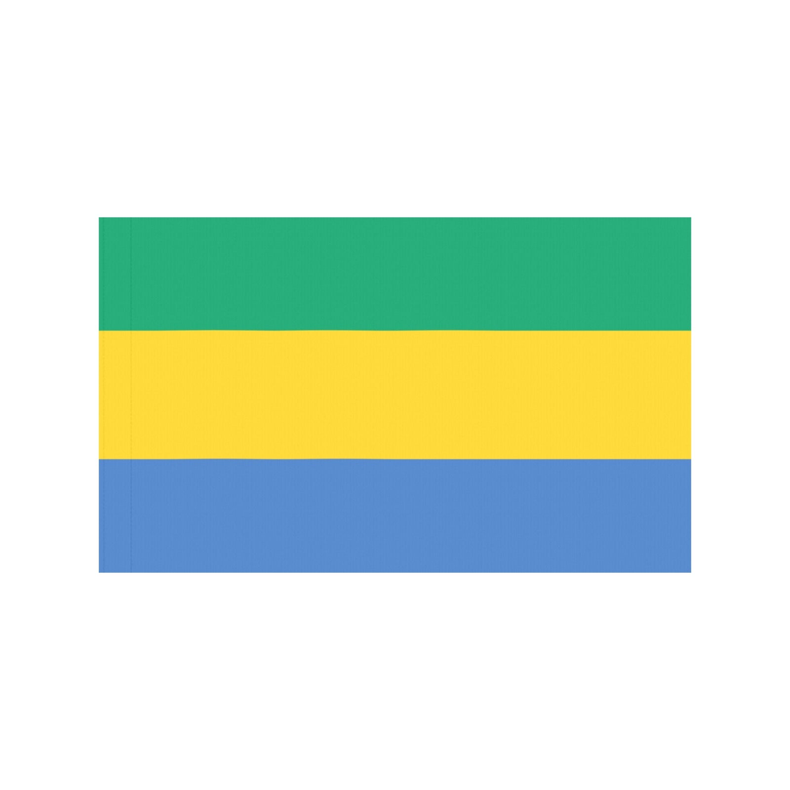 [Luv My Flag] Gabon flag with green, yellow, blue stripes.